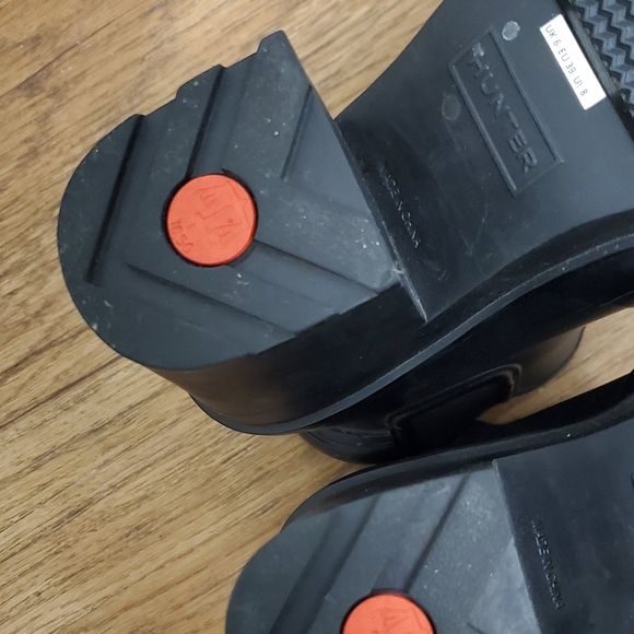 ⚠️SOLD HUNTER Womens Original Block High Heel Chelsea Rain Boots. Black. US 8 - Picture 11 of 11